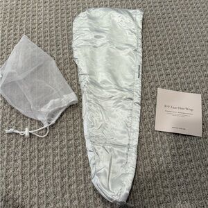 NIP: Rodan + Fields Silver Satin Luxe Hair Wrap / Hair Towel.